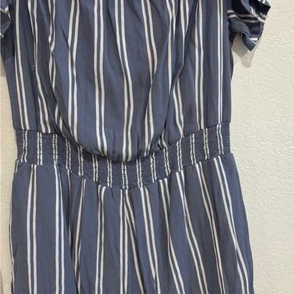 Guess Blue and White Striped Romper - Picture 2 of 6